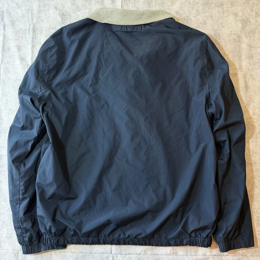 Vintage Nautica‎ Men’s Large Reversible Windbreaker Bomber Jacket Navy Heathered